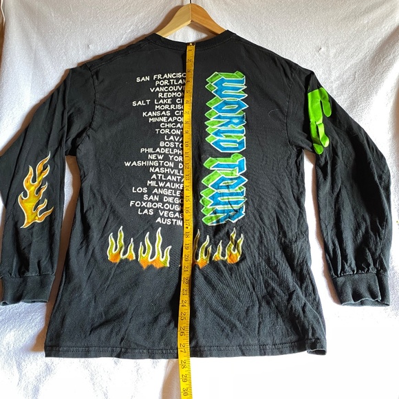 Billie Eilish/Lash Music "World Tour 2019"Long Sleeved Tee-shirt Unisex L Black - Picture 2 of 4